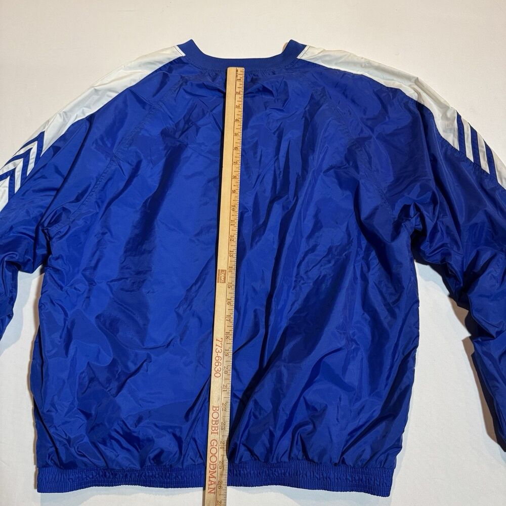 Adidas Golf Pullover Men's Large Blue & White 3 Stripes , Long Sleeved Sporty - Picture 5 of 7